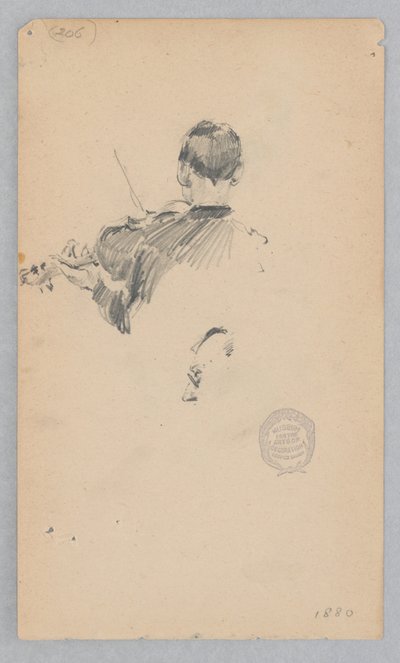 Musiker spielt die Geige von Robert Frederick Blum