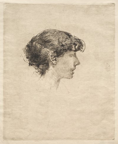 Profil eines Mädchens, 1800er von Robert Frederick Blum