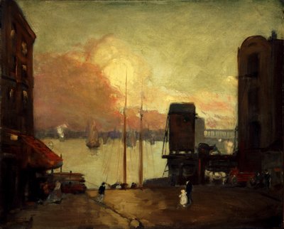 Kumuluswolken, East River, 1901-1902 von Robert Henri