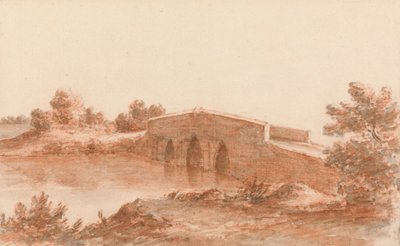 Eine Brücke in einer Landschaft von Robert Price