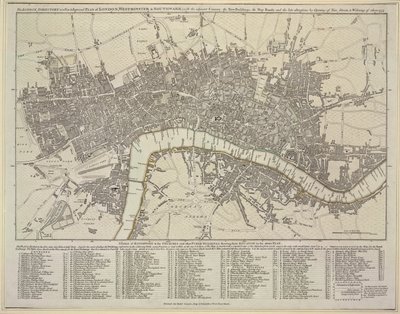 Ein Plan von London, Westminster und Southwark von Robert Sayer