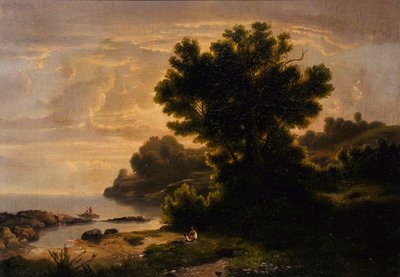 Landschaft mit Familie am See, 1858 von Robert Seldon Duncanson