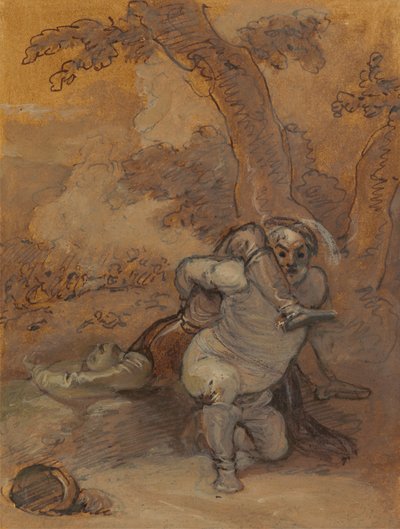 Falstaff zieht den Körper von Hotspur von Robert Smirke