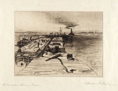 Ein Hudson River Schleppkahn von Robert Swain Gifford