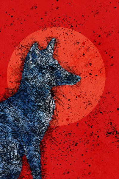 Blutmond-Fuchs, 2022 von Roberta Murray