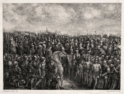 Cäsar und seine Gefangenen, 1878 von Rodolphe Bresdin