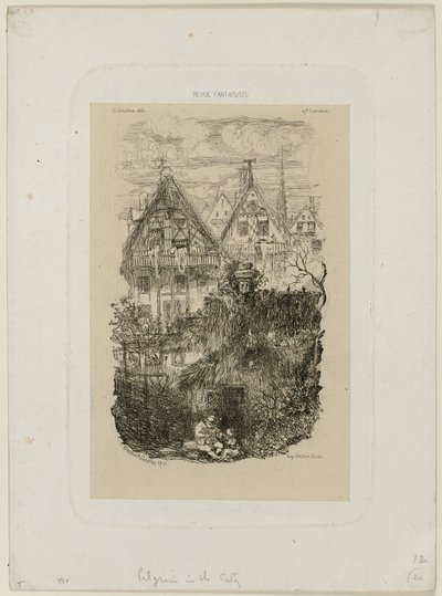 Die Nachbarschaft, aus Revue Fantaisiste von Rodolphe Bresdin