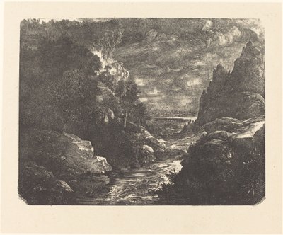 Der Bach in der Schlucht von Rodolphe Bresdin