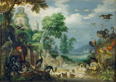 Landschaft mit Vögeln von Roelandt Savery