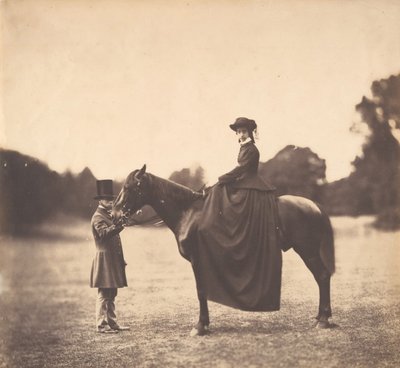 Dame zu Pferd, 1850er Jahre von Roger Fenton