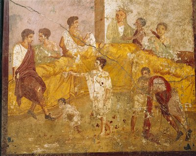 Festmahl-Szene aus Pompeji von Roman