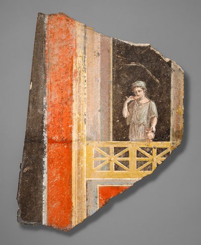 Fragment einer Frau auf einem Balkon von Roman