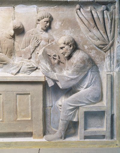 Relief aus dem Mausoleum, das einen Steuereintreiber darstellt von Roman