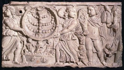 Sarkophag der Jahreszeiten mit Menora von Roman