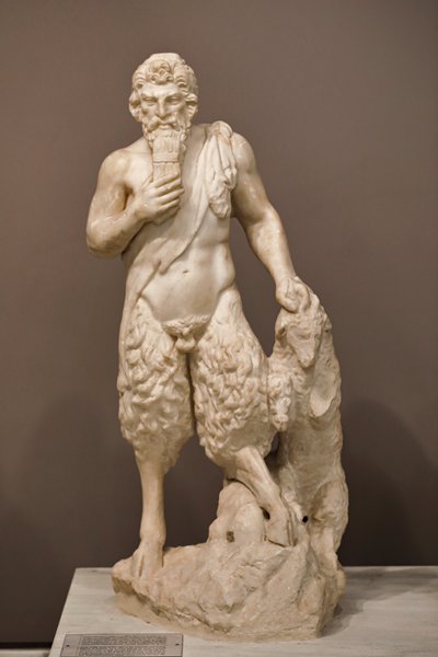 Statue des Gottes Pan, 2. Jahrhundert von Roman