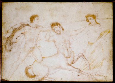Theseus und der Zentaur (Zeichnung auf Marmor) von Roman