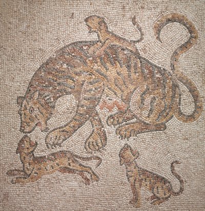 Tigerin und Junge, 300er Jahre von Roman Imperial Period