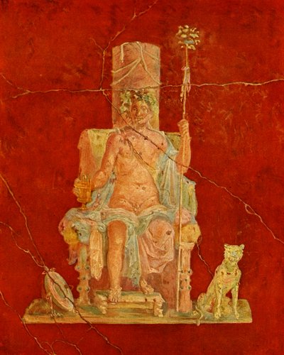 Dionysos auf einem Thron sitzend von Roman Roman