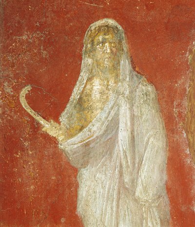 Fresko, das Saturn darstellt, aus Pompeji von Roman Roman