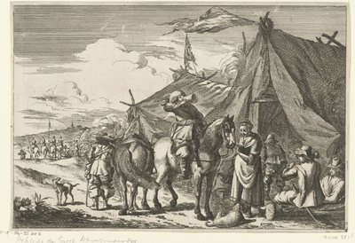 Reiter ruhen bei Zelten von Romeyn de Hooghe (rejected attribution)