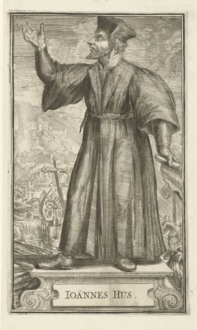 Porträt von Jan Hus, 1701 von Romeyn de Hooghe