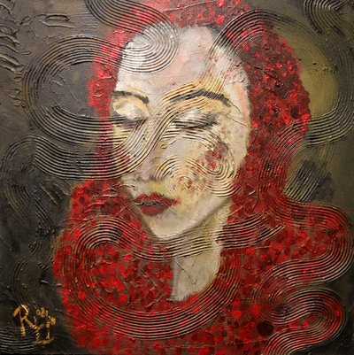 Empfindsame Frau mit rotem Haar von RosaLi