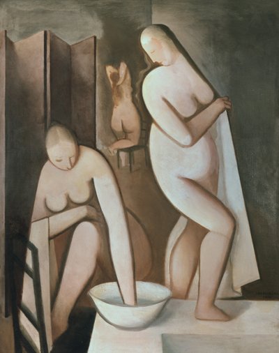 Drei Frauen bei ihrem Bad von Rudolf Kremlicka
