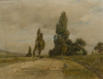 Straße bei Deutsch-Altenburg am Fuß des Türkenhügels von Rudolf Ribarz