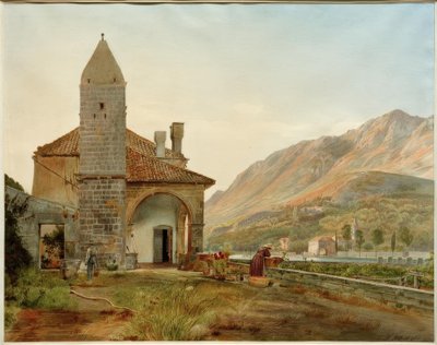 Das Franziskanerkloster im Omblatal bei Ragusa von Rudolf von Alt