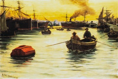 Sonnenuntergang im Hafen von Ruggero Panerai
