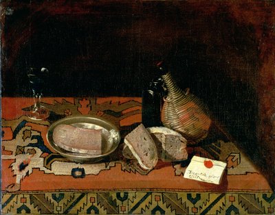 Stillleben mit einem Teppichtischtuch, c.1730 von Russian School