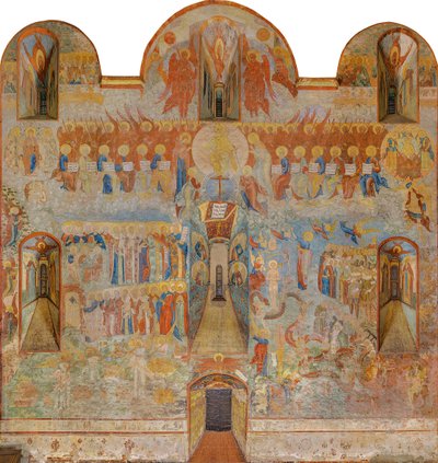 Das Jüngste Gericht, Sankt-Sophia-Kathedrale, Wologda von Russian School