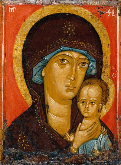 Die Petrovskaya Jungfrau, 14. Jahrhundert von Russian icon.