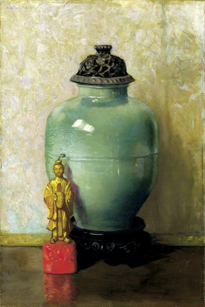 Grüne chinesische Vase von Ruth Burgess Payne