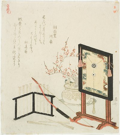 Zielscheibe, Bogen und Pfeile von Ryuryukyo Shinsai