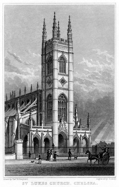 St. Lukes Kirche, Chelsea, London, 1828 von S. Lacey