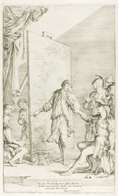 Alexander im Atelier von Apelles von Salvator Rosa