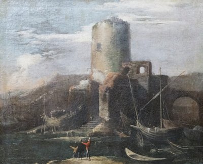 Landschaft mit Ruinen von Salvator Rosa