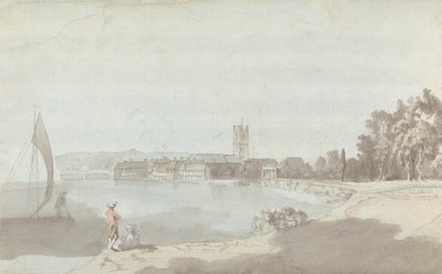 West Country Stadt an einem Fluss von Samuel Davis