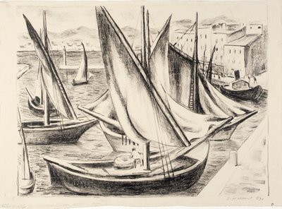 Boote, St. Tropez von Samuel Halpert