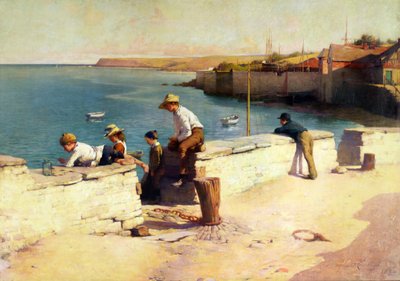 Abend in Padstow, 1890 von Samuel Henry William Llewelyn