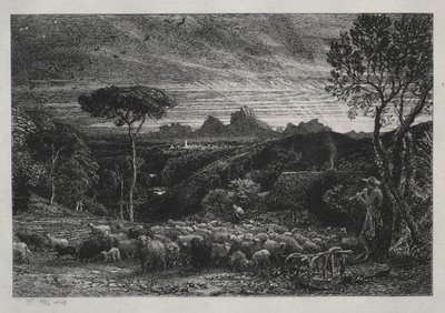 Das Öffnen des Faltens von Samuel Palmer