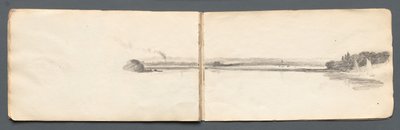 Skizzenbuch: "Landschaft mit Segelbooten" von Samuel Prout