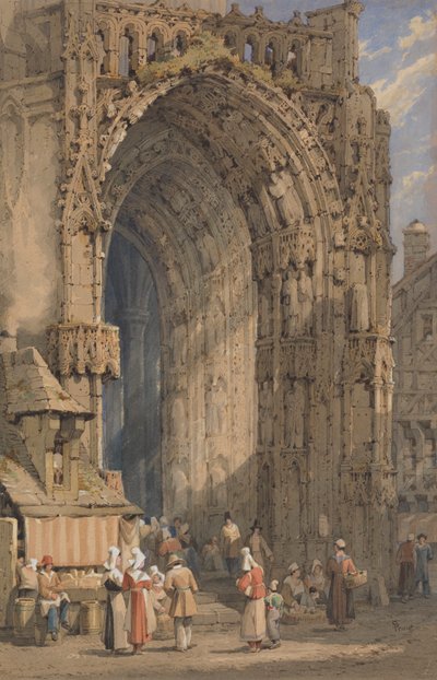 Das Portal der Kathedrale von Reims von Samuel Prout