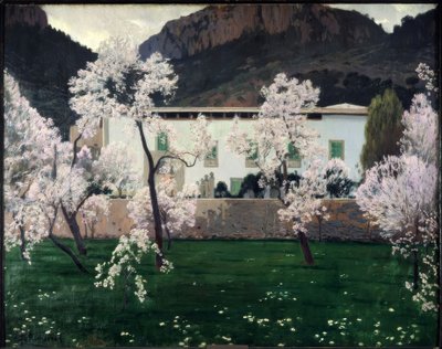 Blühende Mandelbäume von Santiago Rusiñol
