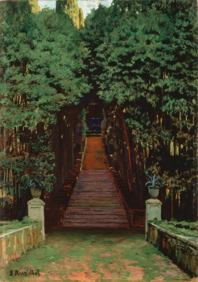 Treppe im Garten von Santiago Rusiñol