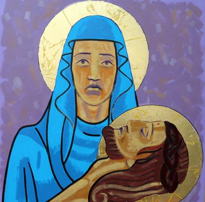 Jesus wird vom Kreuz abgenommen von Sara Hayward