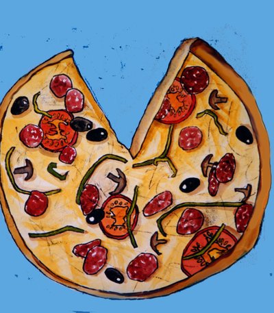 Pizza, 2017 von Sarah Thompson Engels