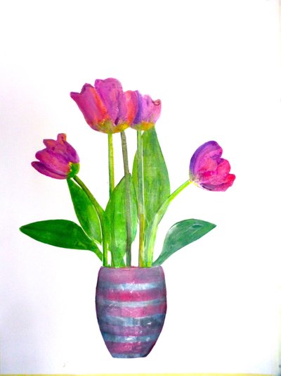 Tulpen 1, 2021 von Sarah Thompson Engels
