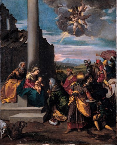 Die Anbetung der Könige, 1575-1580 von Sigismondo Scarsellino